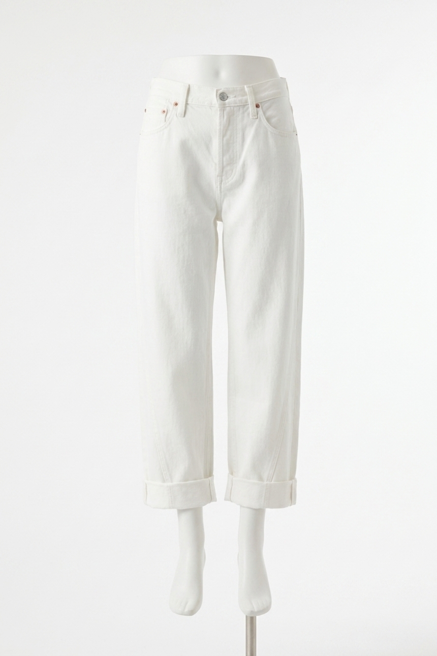 NEW PISTOLA kacey mid-rise and relaxed jeans in optic white